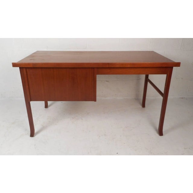 Wood Mid 20th Century Mid-Century Modern Danish Teak Desk For Sale - Image 7 of 10