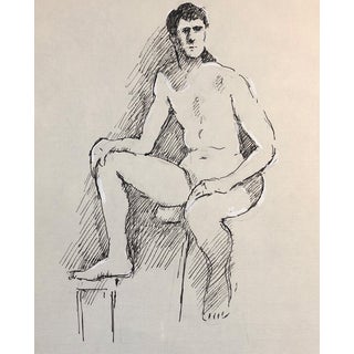 1970s Seated Male Nude by Hayward Cirker For Sale