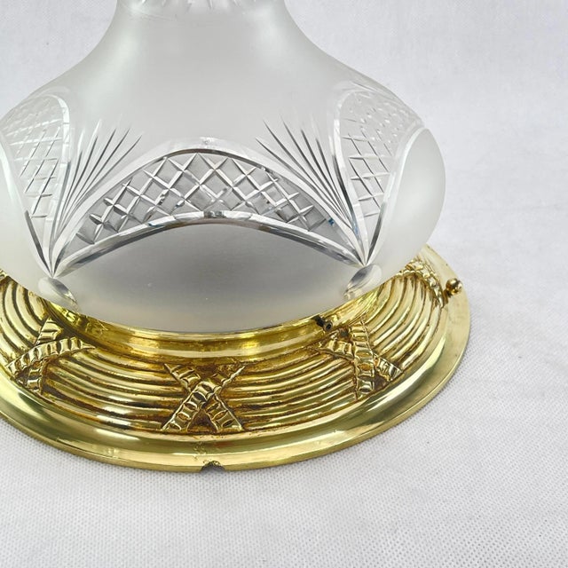 Small Art Nouveau Brass & Bronze Ceiling Lamp, 1910s For Sale - Image 5 of 8