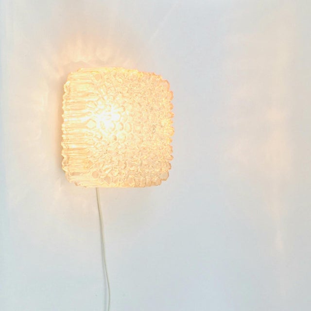 Mid-Century Amber Bubble Glass Wall Lamp by Helena Tynell for Limburg, Germany, 1970s For Sale - Image 4 of 9