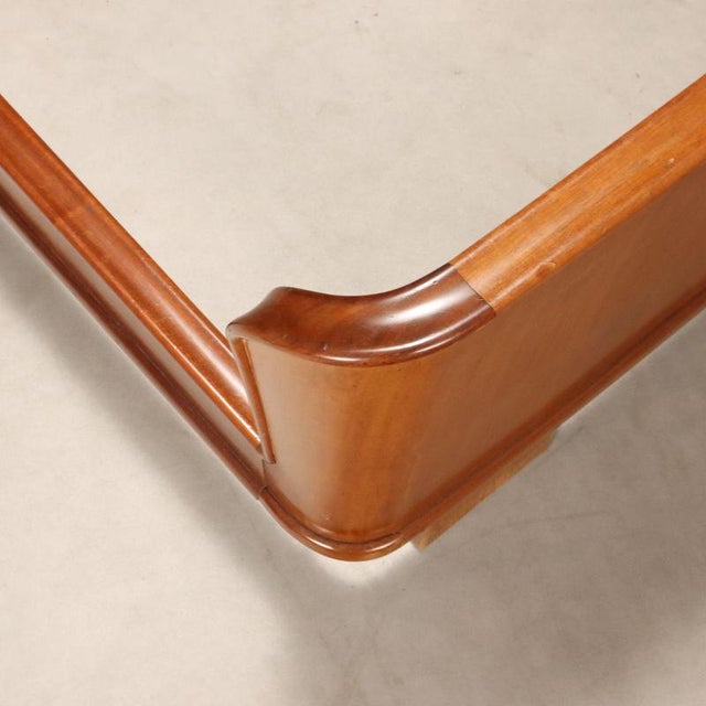 Brown Vintage Bed in Mahogany, 1950s For Sale - Image 8 of 10