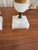 Metal Vintage Pair of Marble Small Table Lamps For Sale - Image 7 of 8