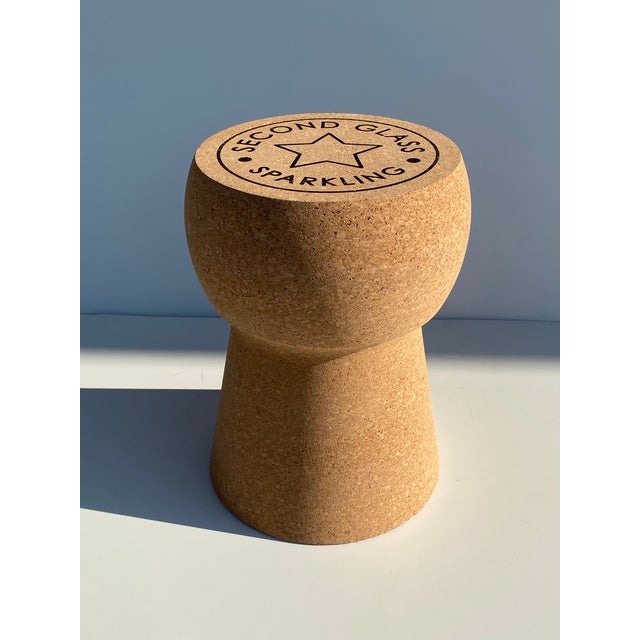 Champagne Cork Stool/Side Table Chairish