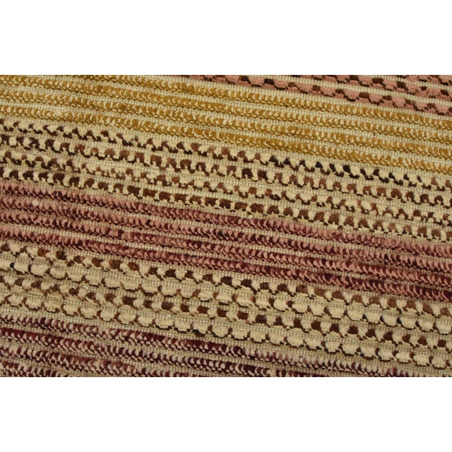 Textile Gabbeh Rug 7’10” X 9’11” Multicolor Wool Striped Hand-Knotted Carpet For Sale - Image 7 of 15