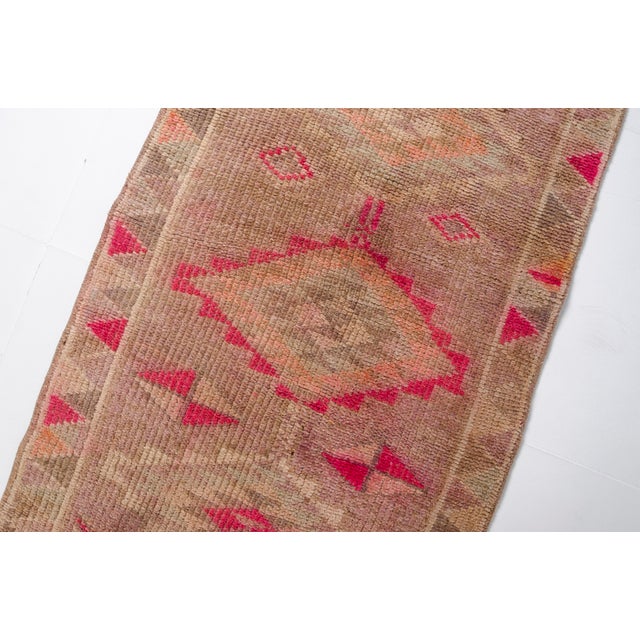 1950s Handknotted Oushak Hallway Runner For Sale - Image 9 of 10
