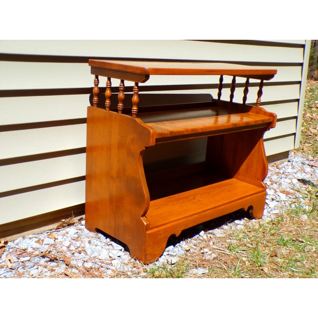 Traditional Vintage Ethan Allen American Traditional Maple Etagere Small Bookcase Shelf For Sale - Image 3 of 18