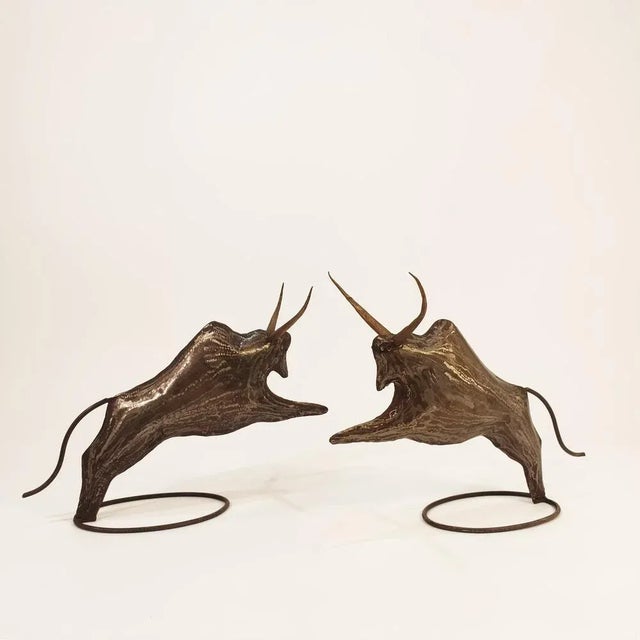 Brutalist Buffalo Sculptures, 1950s, Set of 2 For Sale - Image 9 of 9