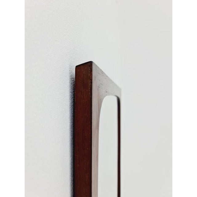 Black Mid-Century Modern Danish Wall-Mounted Mirror, 1960s For Sale - Image 8 of 12