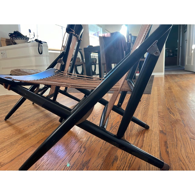 Maruni 1950s Rope Sling Chairs — a Pair For Sale In Los Angeles - Image 6 of 9