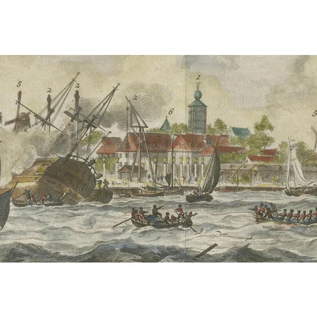 Paper Vinkeles, 1779 View of Onrust Island Near Batavia with Voc Shipyard Activity, 1779, Print For Sale - Image 7 of 10