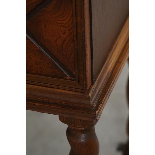 Swedish Grace Art Deco Geometric Cabinet in Oak from Thysells Möbler, 1940s For Sale - Image 12 of 17