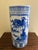 Blue and White Chinoiserie Porcelain Umbrella Stand With Bird Motif For Sale - Image 4 of 7