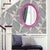 Wood Queen Ann Mirror - Glossy Hot Pink For Sale - Image 7 of 9