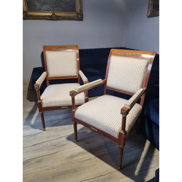 19th century Empire style armchair, Dimensions: height 96 cm, width 60 cm, depth 59 cm, seat height 49 cm.