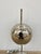 Modern Arteriors Wall Washer Lamp Polished Nickel. Round base with round front design, lights on back. Showroom floor sample.