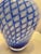 Italian Heavy 7lb Giulio Radi Avem Murano Blue Reticello Bullicante Glass Vase Documents For Sale - Image 3 of 6