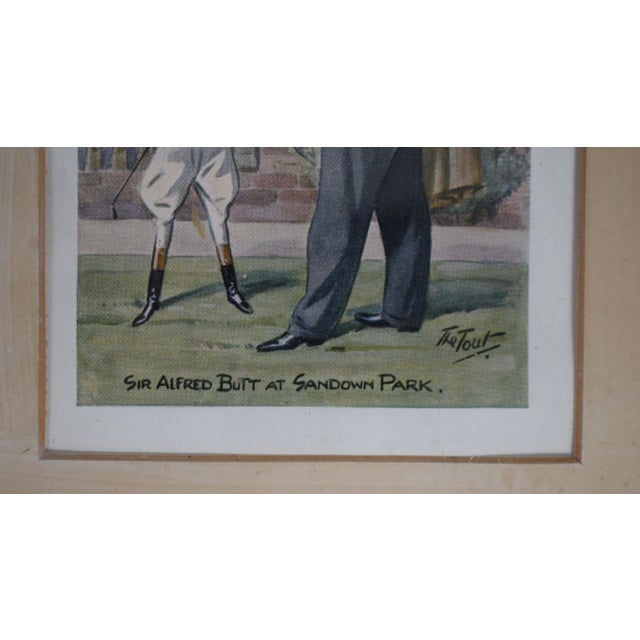 A Set of Four (4) 1930’s Horseracing & Turf Personalities Caricature Prints For Sale - Image 4 of 6