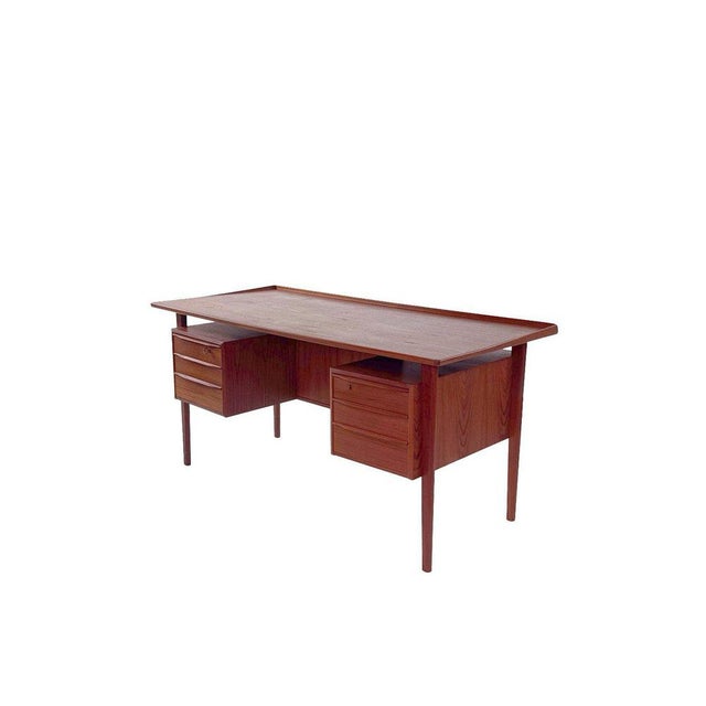 Vintage Danish Freestanding Desk by Peter Løvig Nielsen, 1960s For Sale - Image 3 of 14