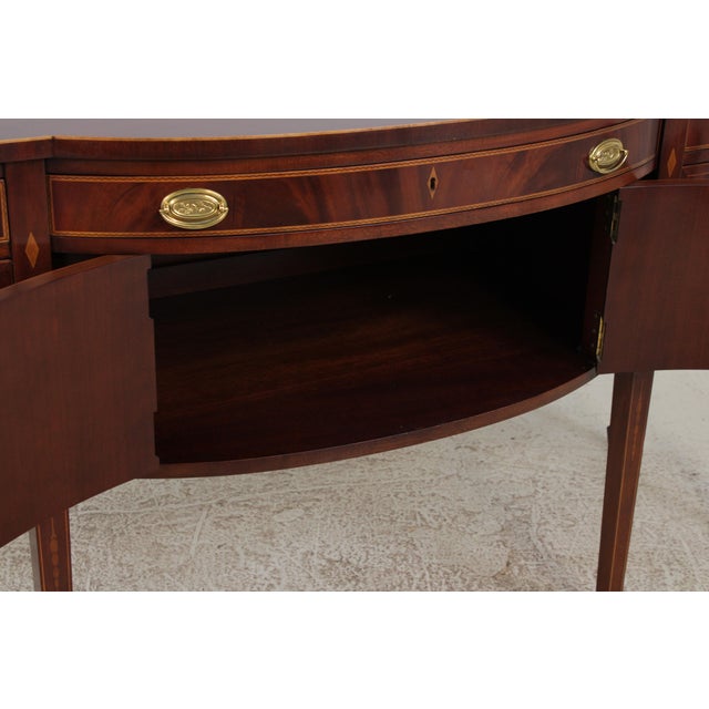 Wood Kindel National Trust Mahogany Inlaid Buffet Sideboard For Sale - Image 7 of 18