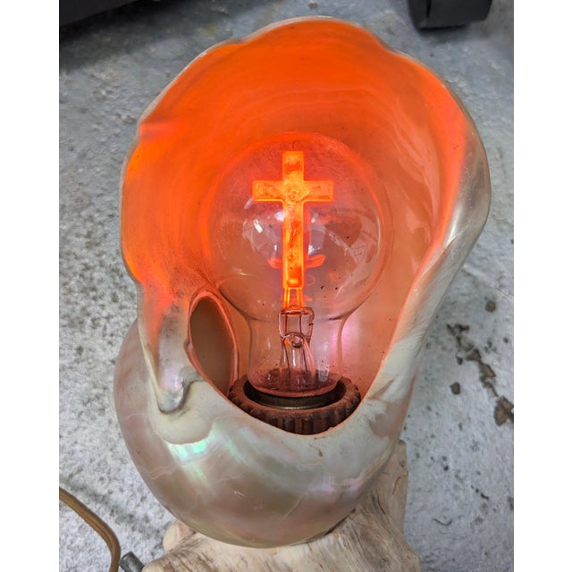 Art Deco Deco Nautilus and Conch Shell Lamp For Sale - Image 3 of 11