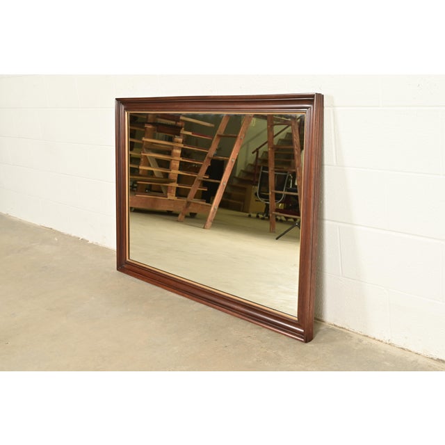 English Henkel Harris Federal Mahogany and Gold Gilt Framed Wall Mirror, 1972 For Sale - Image 3 of 11