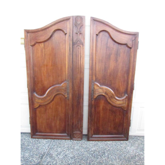 Pair of Antique French Armoire Doors For Sale - Image 4 of 16