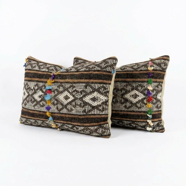 This beautiful 16'' x 24'' Turkish Kilim pillow cover set was made from authentic handwoven flatweave kilim. The...