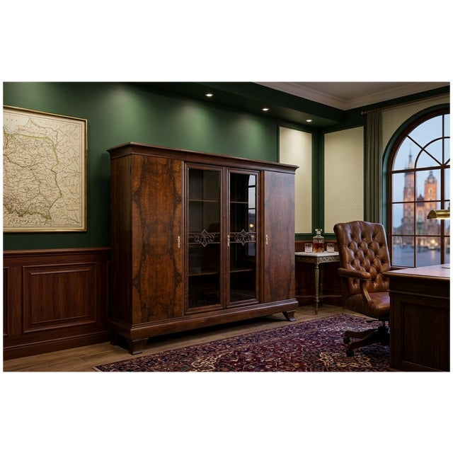 20th Century Library in Walnut, Germany, 1910 For Sale - Image 13 of 13