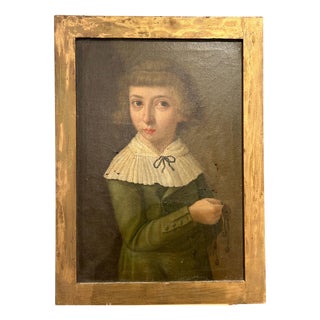 Portrait of Noble Girl, 1800s, Oil on Canvas, Framed For Sale
