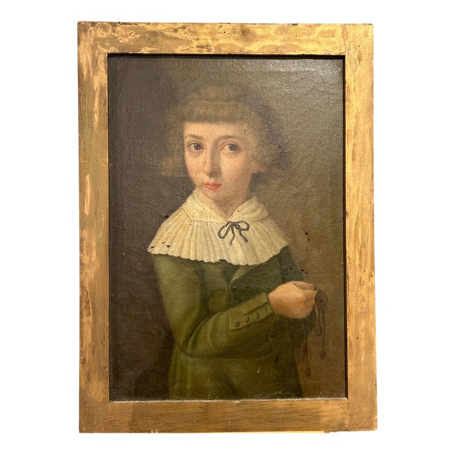 Portrait of Noble Girl, 1800s, Oil on Canvas, Framed For Sale