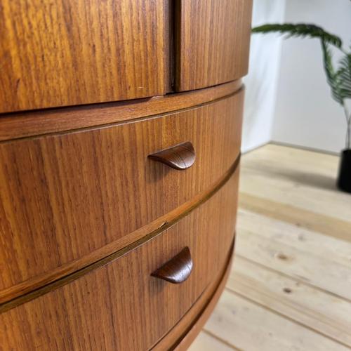 Brown Mid-Century Modern Teak Corner Cabinet with Doors For Sale - Image 8 of 10