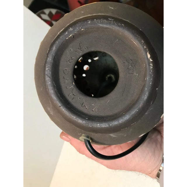 Ceramic Vintage Danish Ceramic Globe Table Lamp, 1970s For Sale - Image 7 of 10