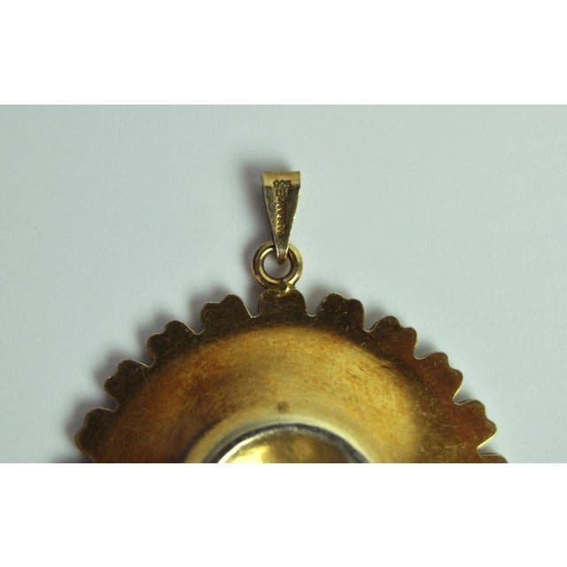 Gold Vintage Danish Pendant in Gilded Sterling Silver by Bernhard Hertz, 1940s For Sale - Image 8 of 11