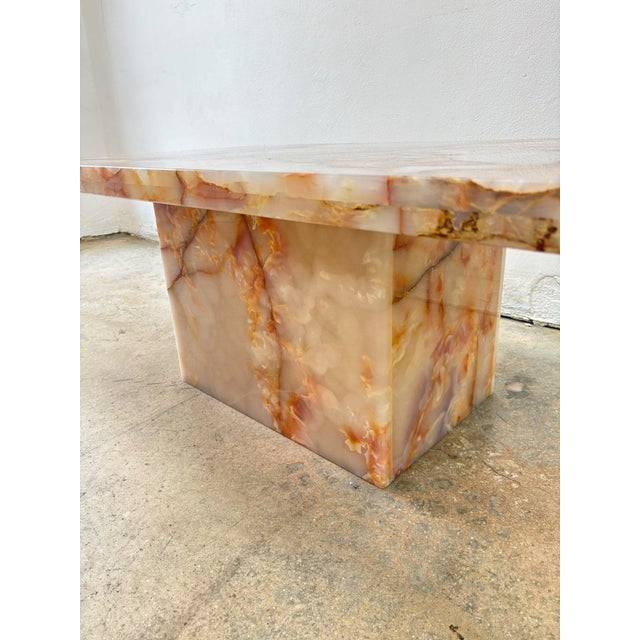 Modern 1970s Pink Onyx Coffee Table For Sale - Image 3 of 11