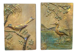 Vintage Ceramic Tiles from Bottega Gatti, Set of 2