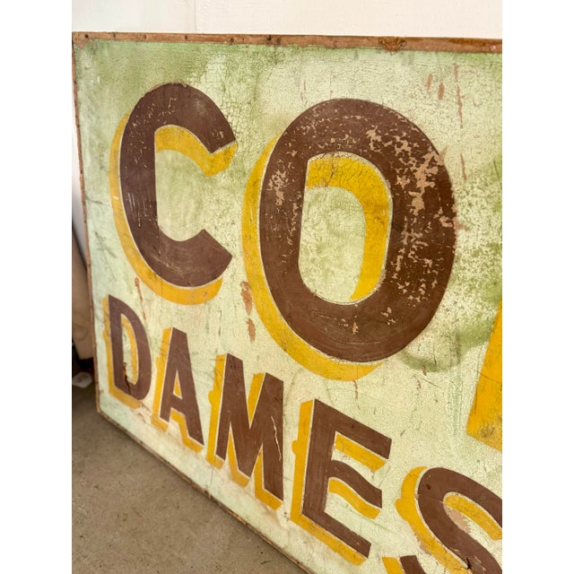 1930s Large Vintage French Coiffeur Trade Sign For Sale - Image 5 of 10