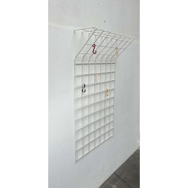 Mid-Century Modern German Minimalist White String Coat Rack, 1960s For Sale - Image 18 of 18