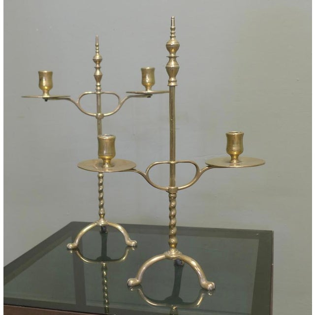 A Arts and Crafts Adjustable Brass Students Lights, 1880, Set of 2 For Sale - Image 6 of 7