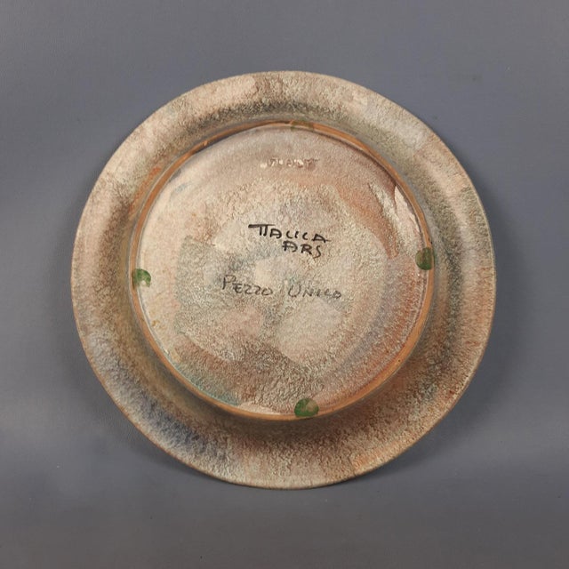Italian Ceramic Plate by Italica Ars Lazzaro, 1950 For Sale - Image 4 of 12