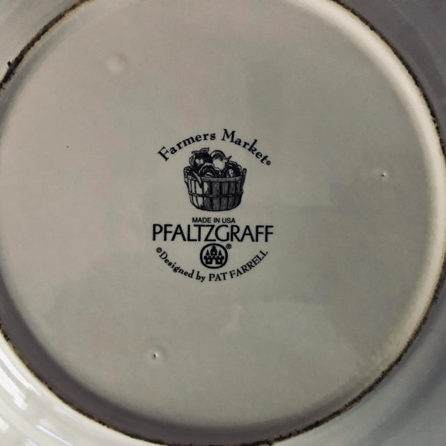 Adam Pfaltzgraff 1990s Pfaltzgraff “Farmers Market “ Dinner Plates S/4 For Sale - Image 4 of 5