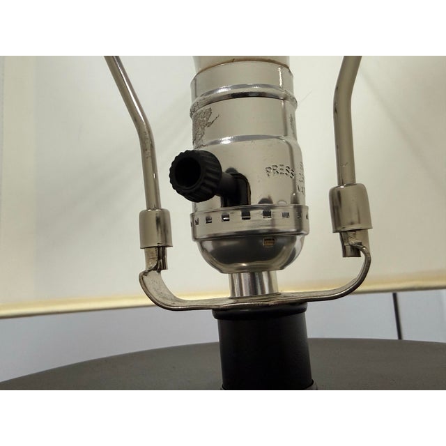 Modern Black + White Ceramic Table Lamp For Sale In San Francisco - Image 6 of 12