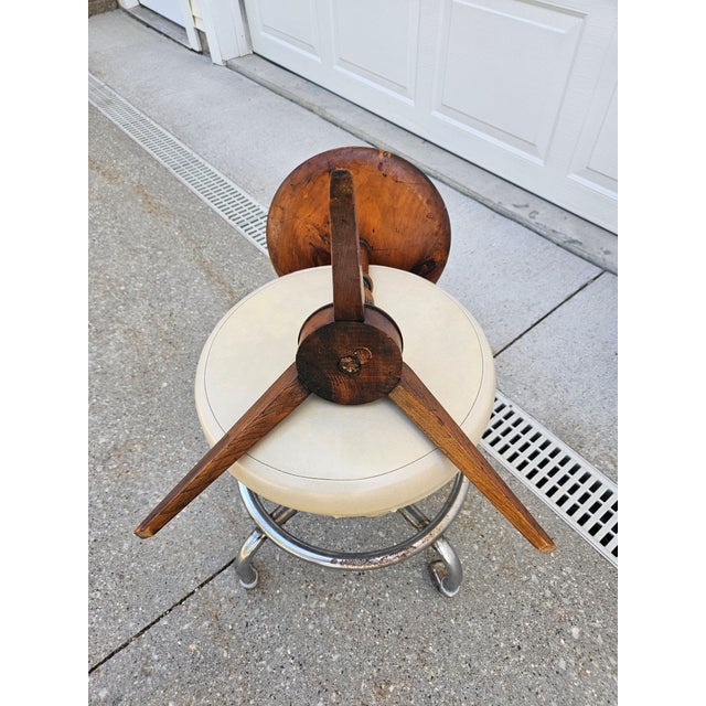 Vintage Wooden Spindle Adjustable Floor Candle Stands For Sale - Image 14 of 15