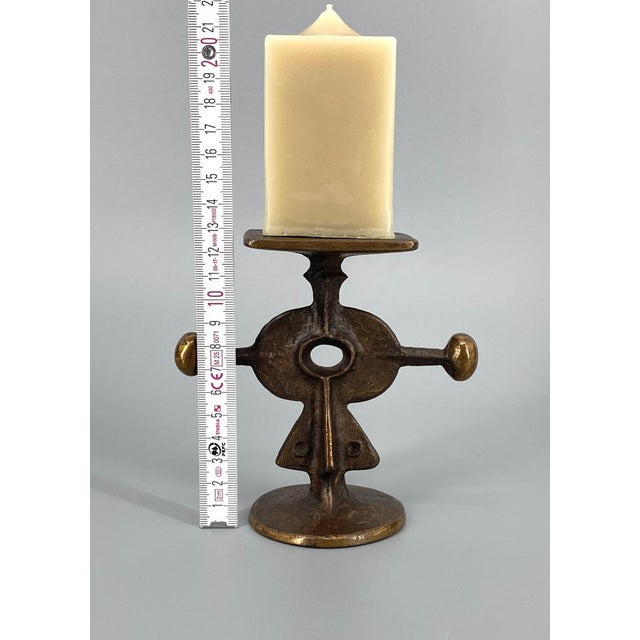 Candlestick Sculpture in Bronze from Zoltan Pap, Hungary, 1960s For Sale - Image 14 of 15