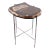 Living Edge Petrified Wood Top W Iron Stand Accent Table or Side Table 49 For Sale