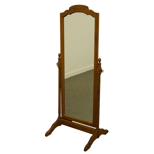 Ethan Allen Heirloom Nutmeg Maple Standing Floor Mirror Chairish