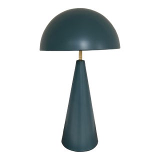 Mid-Century Modern Style Blue Mushroom Table Lamp For Sale