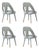 Caron Dining Chairs by Ottiu, Set of 4 For Sale