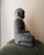 Contemporary Arhaus Seated Buddha Cast Stone Sculpture With Prayer Beads For Sale - Image 3 of 6