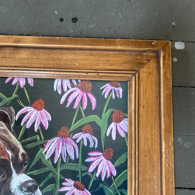 Contemporary Contemporary Boxer Dog With Flowers Print by Judy Henn For Sale - Image 3 of 4