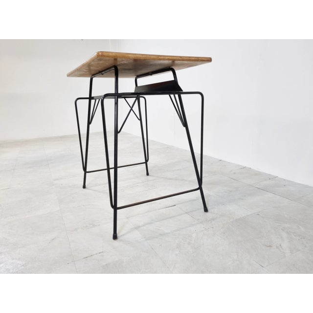 Black Mid-Century Desk by Willy Van Der Meeren for Tubax, 1950s For Sale - Image 8 of 11